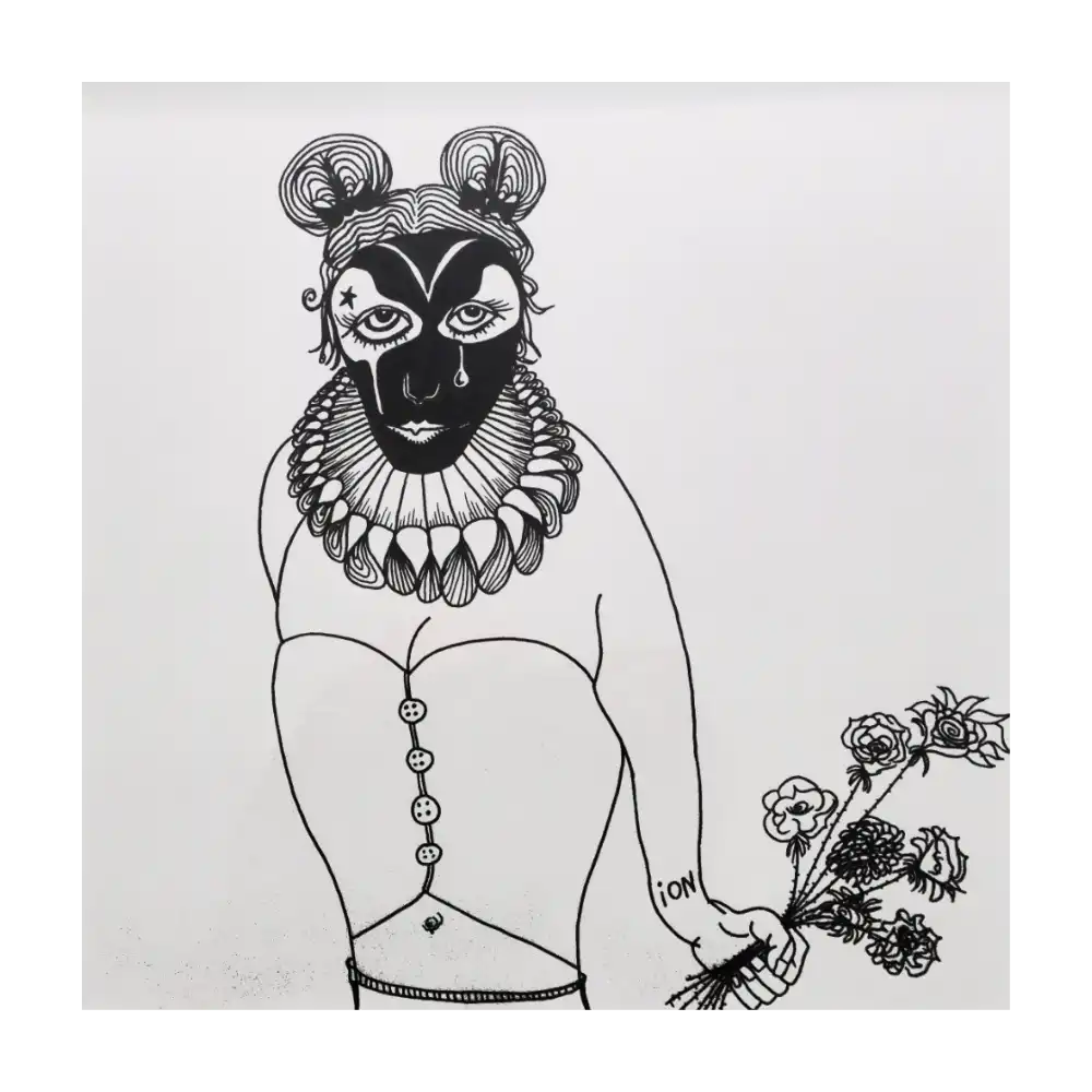 Tusche auf Papier, 20x20cm