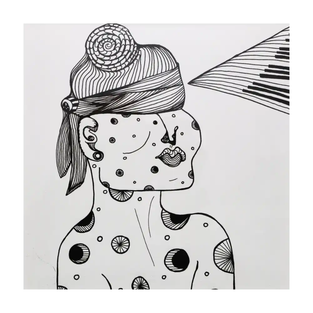 Tusche auf Papier, 20x20cm