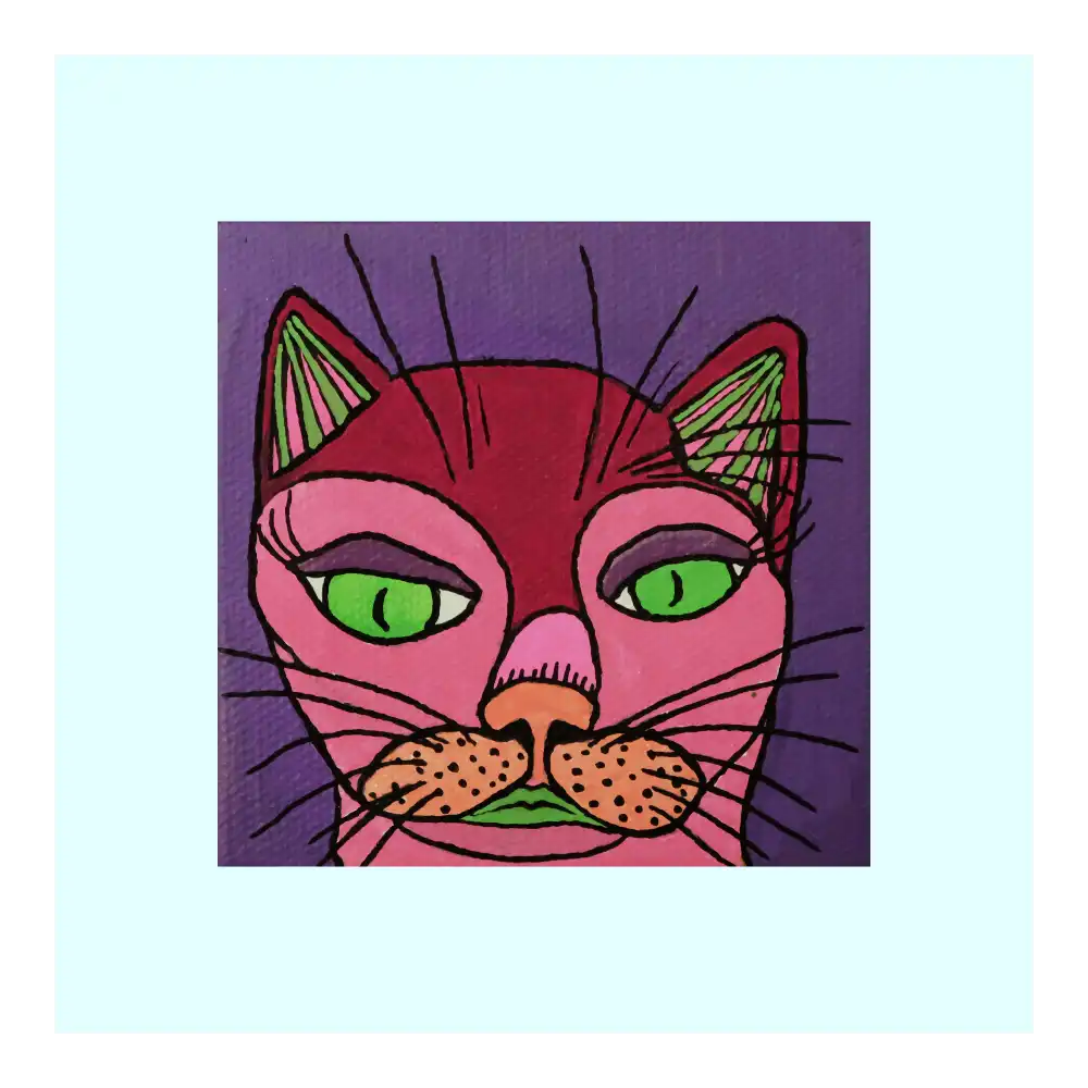 Acrylmarker, Leinwand, 7,5x7,5cm