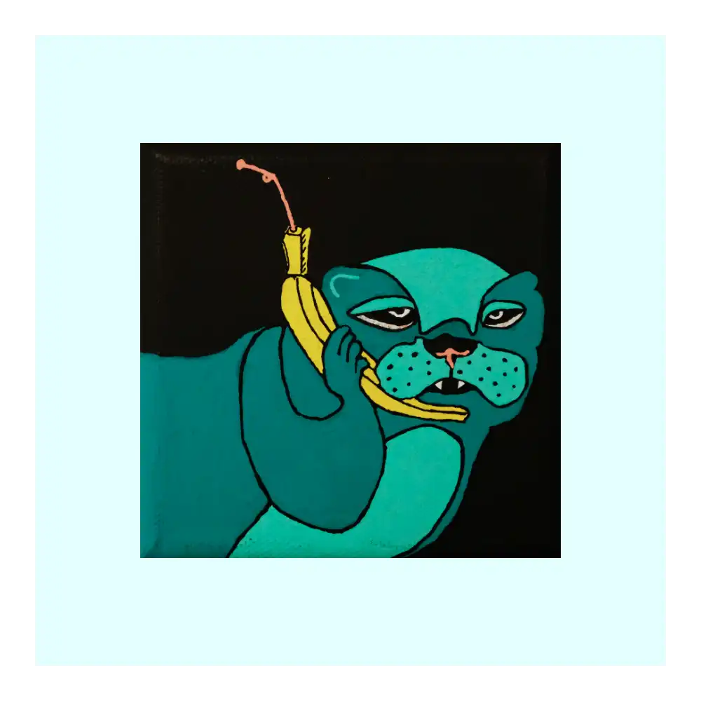 Acrylmarker, Leinwand, 10x10cm