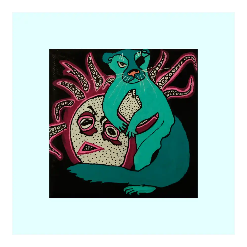 Acrylmarker, Leinwand, 10x10cm